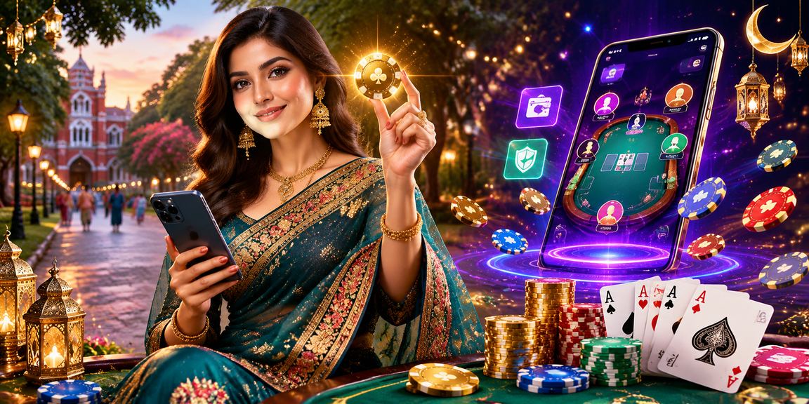 রাজশাহীতে পোকার গেম খেলছেন একজন সাড়ি পরিহিত খেলোয়াড়